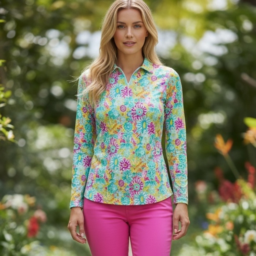 Ibkul Long Sleeve Golf Shirt - Picture 1 of 4